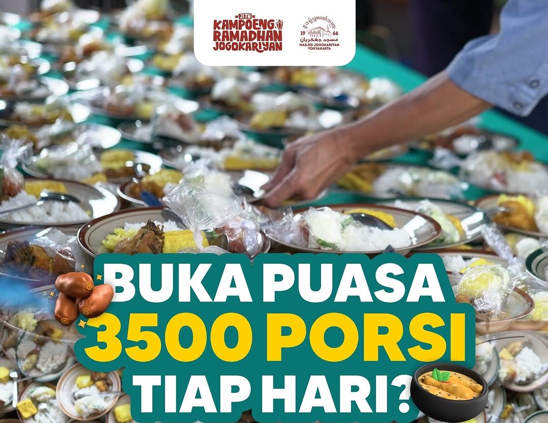 Berburu Takjil Gratis? Ini 5 Masjid di Jogja yang Hidangkan Menu Buka Puasa Porsi Jumbo
