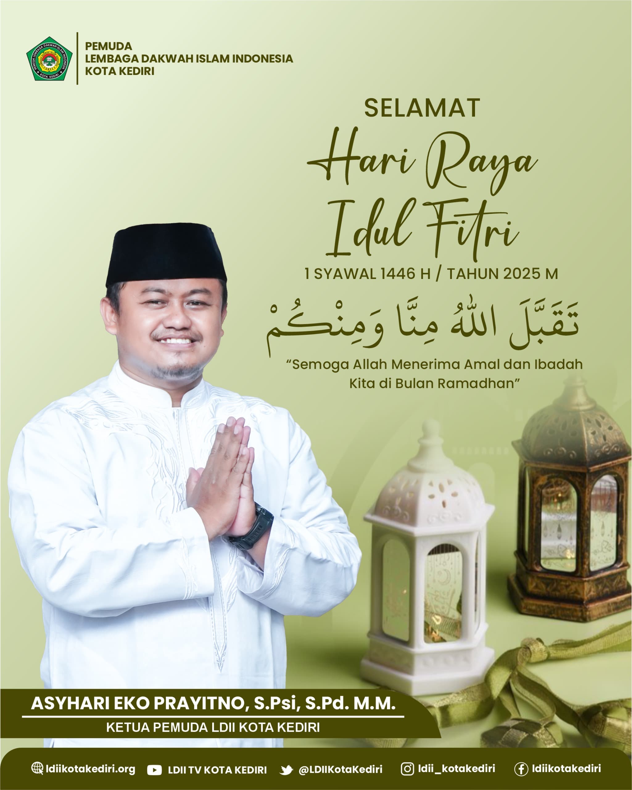 Pengurus Pemuda LDII Kota Kediri Ucapkan Selamat Idul Fitri 1446 H