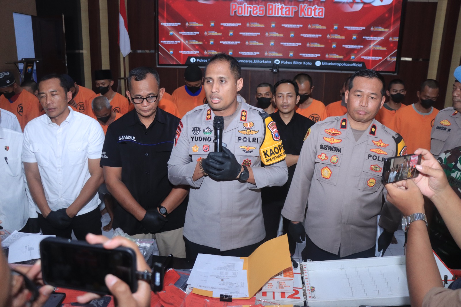Operasi Pekat 12 Hari, Polres Blitar Kota Tangkap 38 Tersangka dari 24 Kasus Kriminal