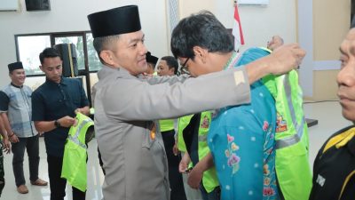 Polres Nganjuk Gelar Silaturahmi Kamtibmas, Bagikan Rompi Keselamatan untuk Pemudik