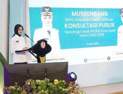 Sampaikan Sambutan dalam Musrembang, Wali Kota Kediri Paparkan 5 Isu Strategis, Visi Misi Mapan Serta  Tema Pembangunan Kota Kediri tahun 2026