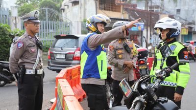 Kapolresta Malang Kota Tinjau Langsung Jalur Arus Balik Lebaran 1446 H