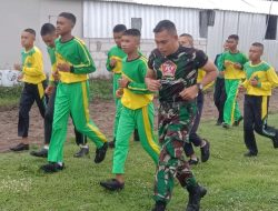 Koramil Wates Bina Siswa SMP untuk Tumbuhkan Disiplin dan Rasa Hormat