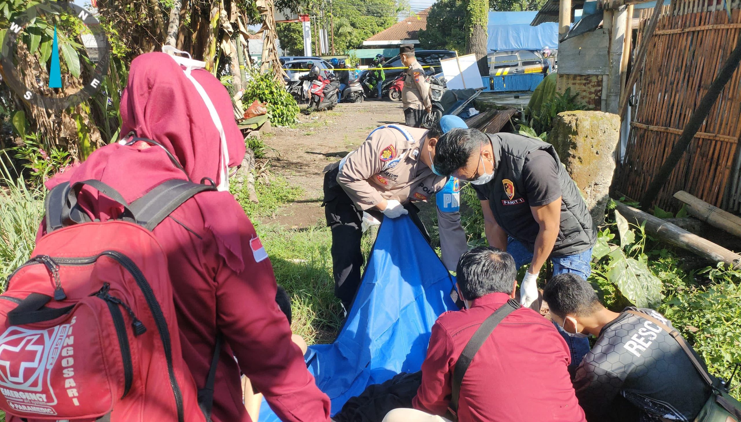 Diduga Tunawisma, Mayat Pria Ditemukan di Lahan Kosong Singosari