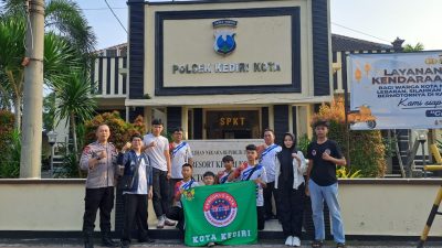 Kick Boxing Kediri Kirim 7 Atlet ke Kejurprov Jatim 2025, Dilepas dari Camp Ksatria Muda di Polsek Kediri Kota