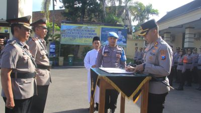 Kapolres Kediri Kota Pimpin Sertijab Kabagops, Tekankan Pentingnya Penyegaran Organisasi
