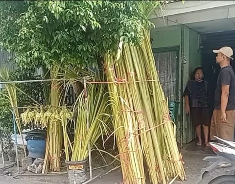 Penjualan Janur Mulai Ramai Jelang Lebaran Kupat, Pedagang: Alhamdulillah, Meski Tak Seramai Dulu