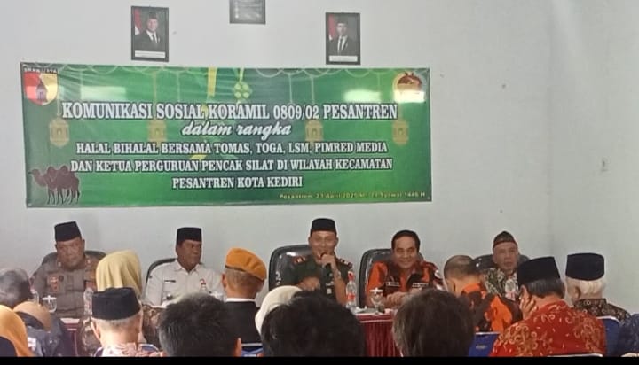 Koramil Pesantren Gelar Komsos dan Halal Bihalal Pererat Sinergi dengan Warga
