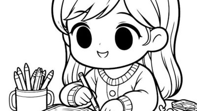 10 Gambar Mewarnai Tema Hari Pendidikan untuk Lomba Anak SD, Simpel Tidak Rumit!