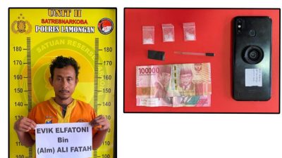 Polres Lamongan Bekuk Dua Pengedar Sabu di Wilayah Pesisir, Amankan 8 Gram Barang Bukti