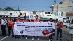 Peringati Harkitnas, KAI Daop 7 Libatkan Railfans Blitar Kampanyekan Keselamatan di Perlintasan KA