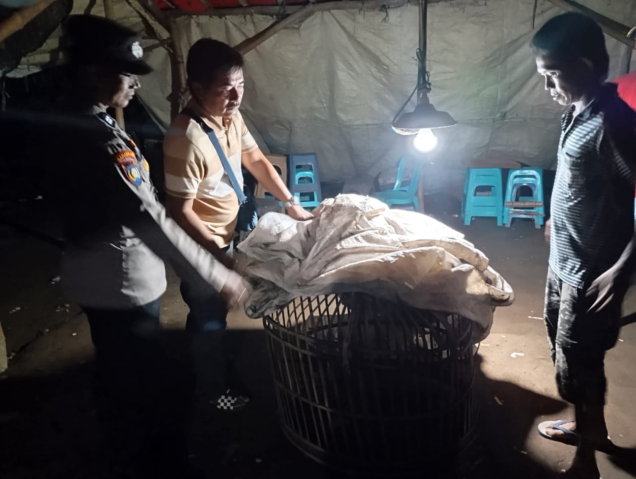 Polsek Ngronggot Bongkar Lokasi Diduga Arena Sabung Ayam di Klurahan, Respons Cepat Aduan Warga