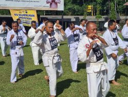 Jaga Kesiapsiagaan, Ratusan Personel Polres Blitar Ikuti Tes Beladiri Polri 2025