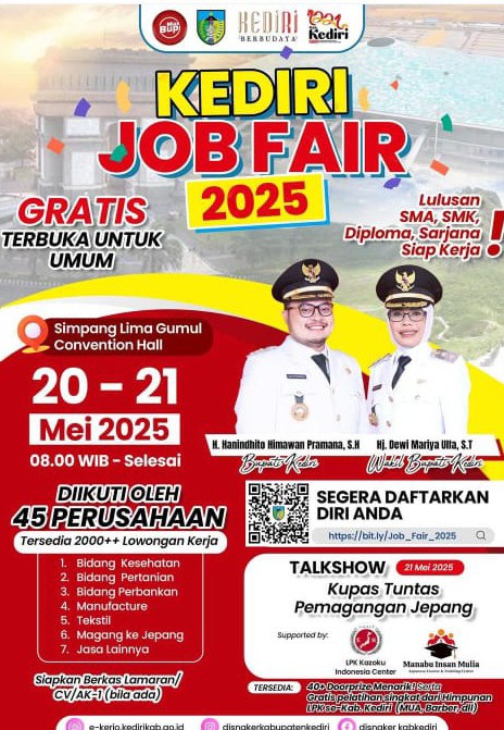 Job Fair Akbar 2025 Digelar di Simpang Lima Gumul, 2.000 Lowongan Disiapkan