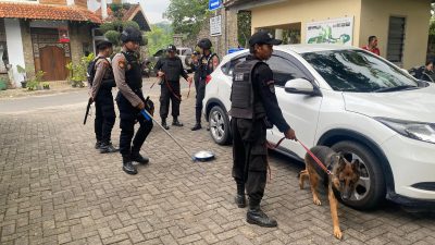 Polres Kediri Kota Lakukan Sterilisasi Gereja Jelang Peringatan Kenaikan Isa Almasih