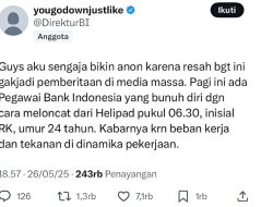 Fakta Pegawai BI Bunuh Diri dari Helipad di Jakarta, Diduga Tekanan Beban Kerja!