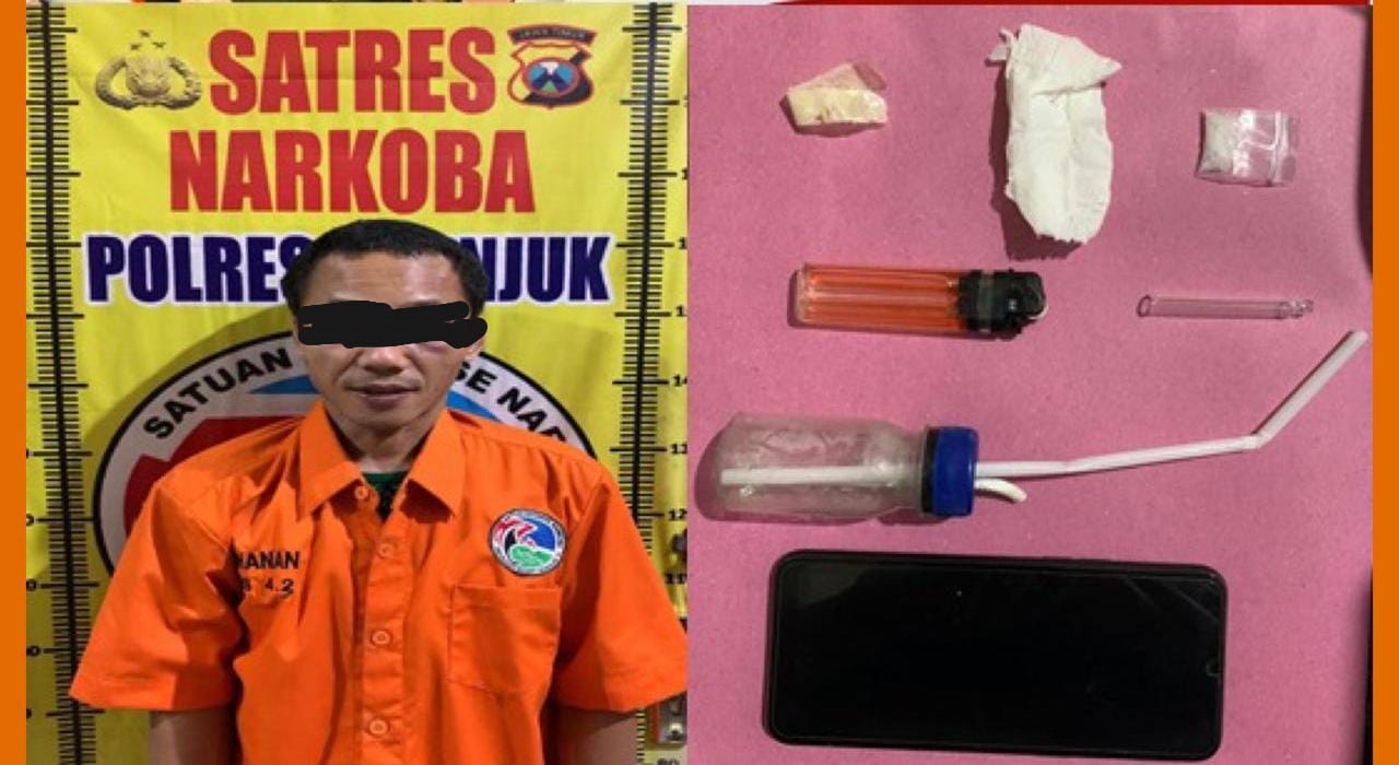 Satresnarkoba Nganjuk Tangkap Pengedar Sabu di Depan Bank Jatim Kertosono