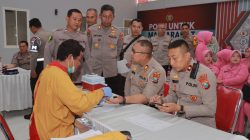Sambut Hari Bhayangkara ke-79, Polres Blitar Gelar Aksi Donor Darah