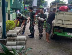 Koramil 0809/02 Pesantren Gotong Royong Benahi Markas, Danramil : Sudah Saatnya!