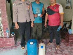 Polsek Sekaran Gencarkan Patroli Jelang Bulan Suro, Penjual Tuak Diamankan