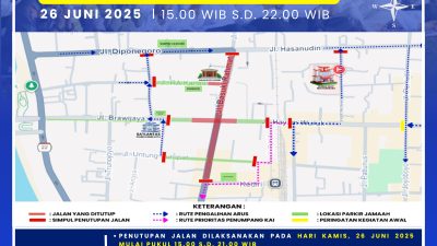 Rekayasa Lalin Diberlakukan Menyusul Agenda Istighosah 1 Muharram di Kota Kediri, Ini Jalur yang Ditutup
