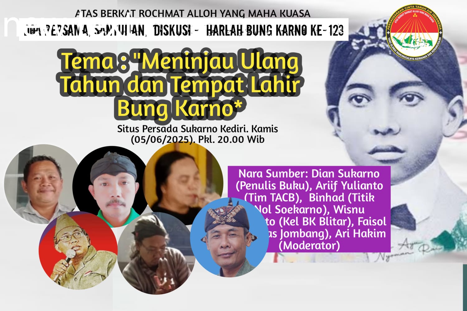 Situs Persada Soekarno Gelar Diskusi Terbuka Bahas Kontroversi Tahun dan Tempat Kelahiran Bung Karno