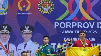 Taekwondo Kota Kediri Rebut Perak dan Perunggu di Porprov Jatim 2025, Bidik Emas Hari Ini