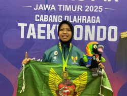 Porprov Jatim 2025, Kota Kediri Amankan Dua Emas Perdana dari Cabor Taekwondo
