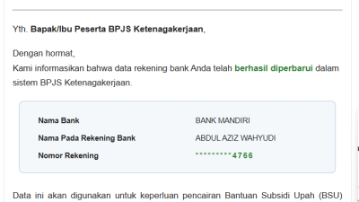 Lolos Verifikasi Program BSU, Pekerja Tinggal Menunggu Pencairan Lewat Rekening, Tetapi Ada Syarat yang Harus Dipenuhi