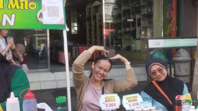 Cendol dan Kene Nyoklat Milik Anita Kumala Jadi Favorit di Car free Day Jalan Doho