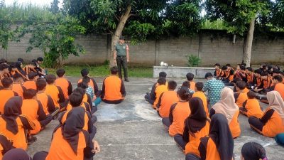 SMPN 5 Kota Kediri Gandeng Koramil 0809/02,  Para Siswa Digembleng untuk Penguatan Mental