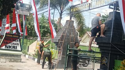 Sambut HUT RI ke-80 dan HUT TNI, Koramil 0809-02 Pesantren Percantik Markas