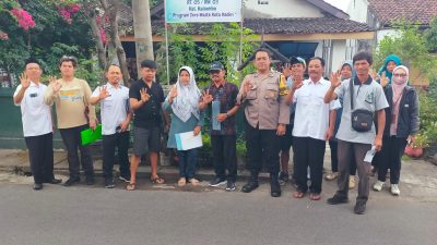 Bhabinkamtibmas Kelurahan Kaliombo Kawal Penilaian Lomba Zero Waste DLHKP Kota Kediri