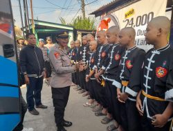 Polsek Pesantren, Kediri, Pastikan Keamanan Keberangkatan IKS PI Kera Sakti ke Madiun