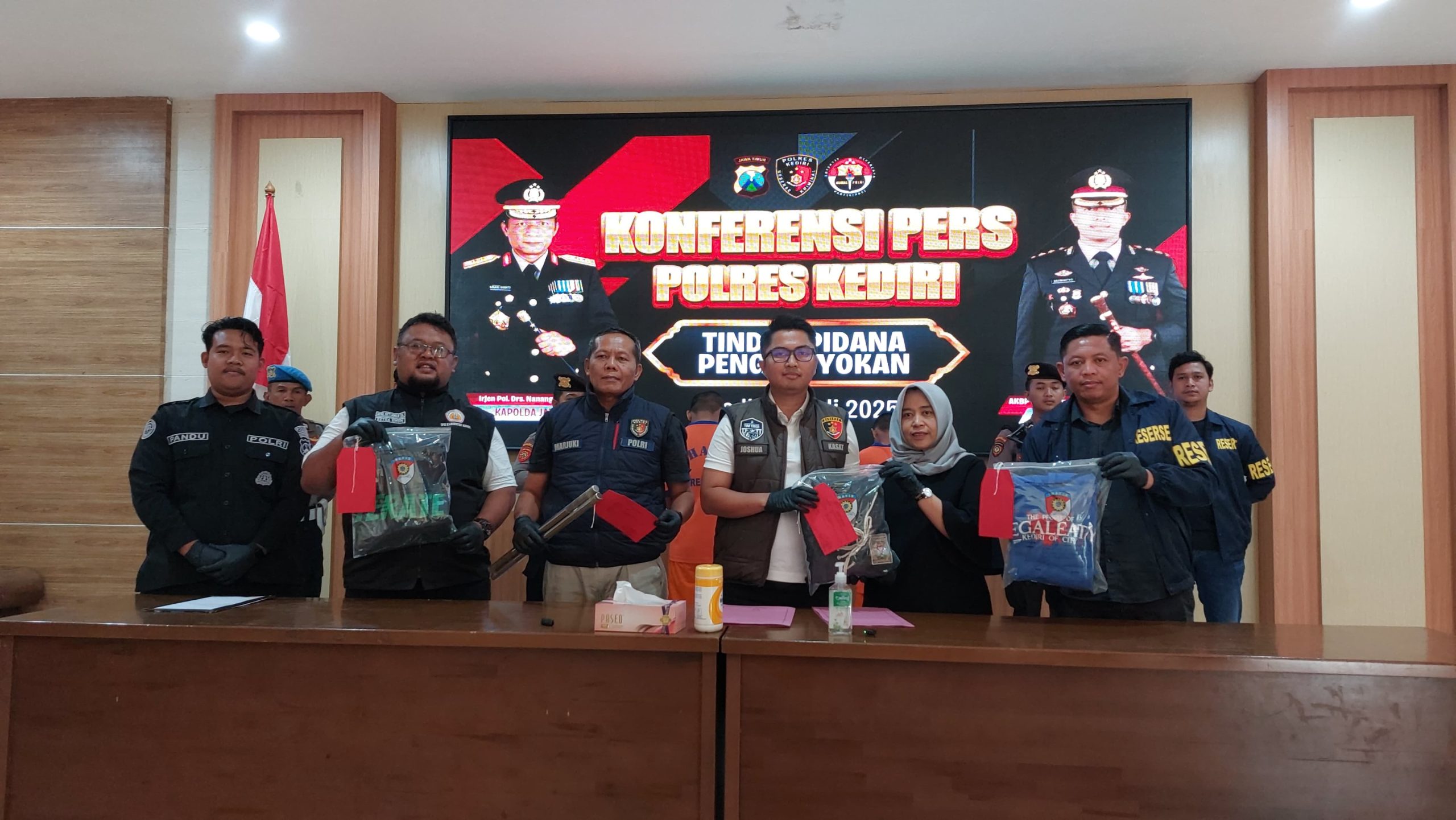Polres Kediri Tangkap Enam Oknum Perguruan Silat Usai Keroyok Mahasiswa