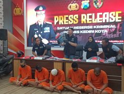 Lima Pelaku Pengeroyokan Usai Pencak Dor Diamankan Polres Kediri Kota