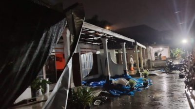 Rumah Warga Jantiganggong Dihempas Angin Kencang, BPBD Langsung Turun Tangan