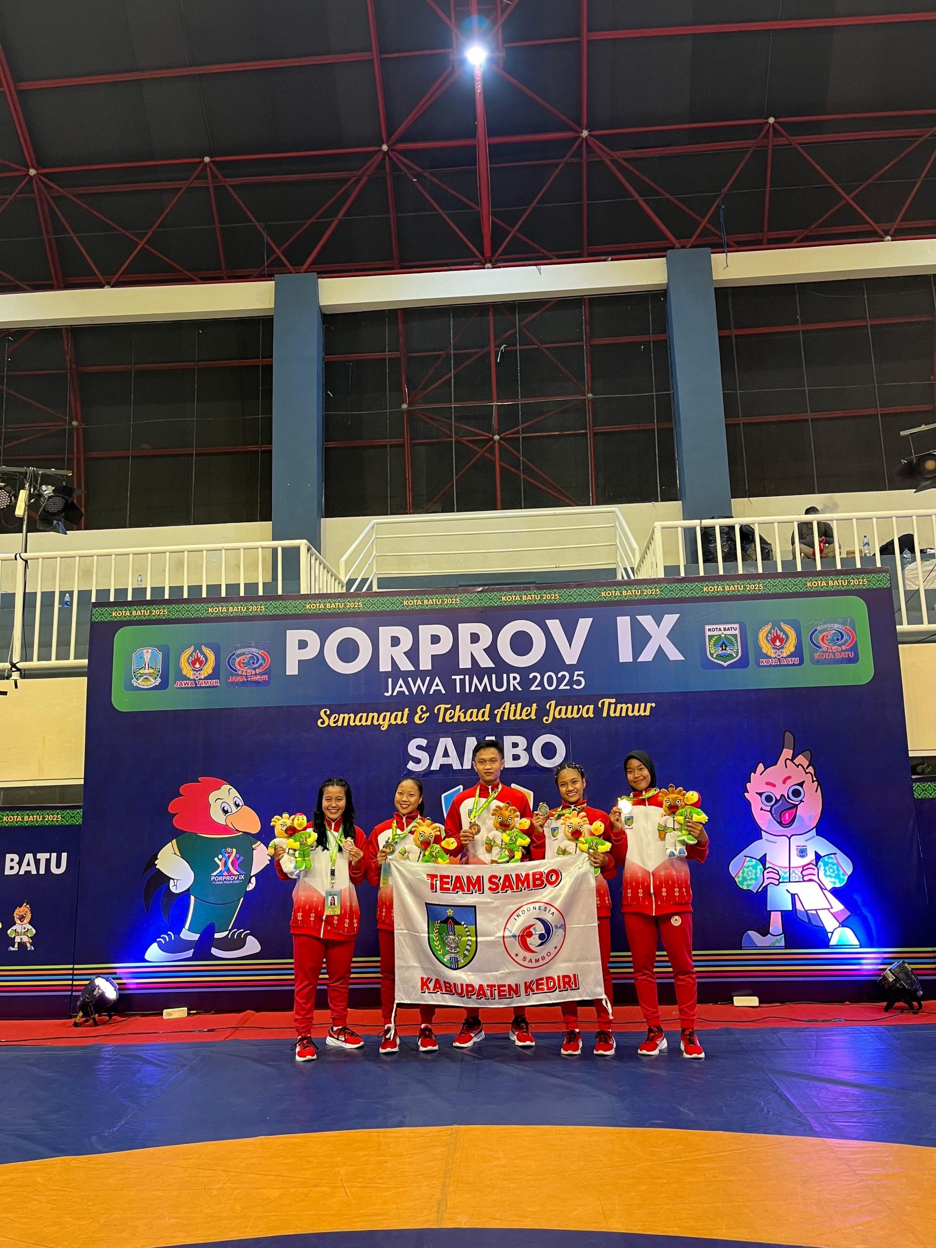 Cabor Sambo Kabupaten Kediri Raih Lima Medali di Porprov Jatim IX 2025