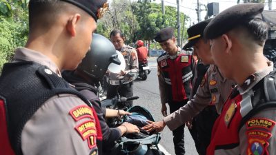 Pengesahan IKSPI Kera Sakti di Madiun, Polres Nganjuk Perketat Jalur dan Periksa Kendaraan Pembawa Atribut