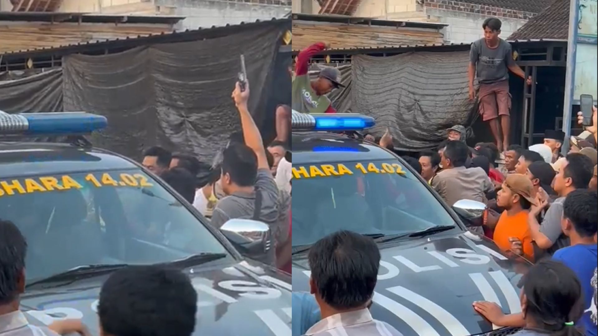 Viral! Detik-Detik Polisi di Nganjuk Lepas Tembakan Saat Terduga Curanmor Diamuk Massa