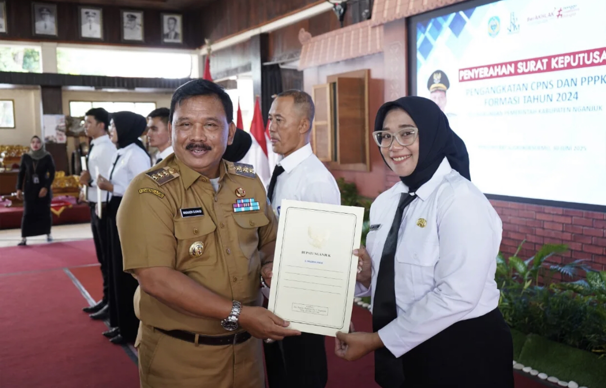 Penantian Enam Bulan Berakhir, 206 CPNS dan PPPK Nganjuk Terima SK Pengangkatan