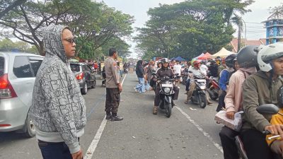 Capriday di SLG Picu Kemacetan, Polisi dan Dishub Turun Tangan Atur Arus Lalu Lintas