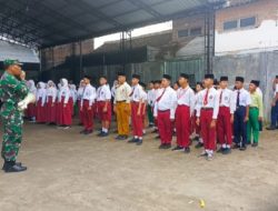 Siswa Baru MTS Nurul Ula Jamsaren Dapat Pembekalan Disiplin dari TNI-Polri dalam MATSAMA