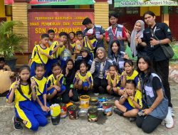 Mahasiswa KKN Fakultas Pertanian Universitas Brawijaya Ajak Siswa SD Mojowangi 02 Jombang Kenali Sampah dan Daur Ulang Kaleng Jadi Pot Sawi