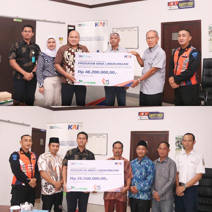 KAI Daop 7 Madiun Wujudkan Komitmen Sosial Lewat Program TJSL Bina Lingkungan
