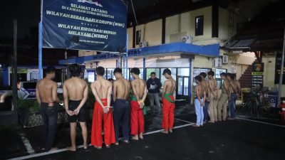 Belasan Pemuda Beratribut Silat Diamankan Polisi Usai Buat Onar di Blitar