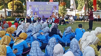 Ribuan Kader Meriahkan Peringatan Harganas dan Hari Anak Nasional di Balai Kota Kediri