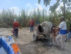 Pemdes Desa Bulu, Kecamatan Semen,  Bangun Jalan Cor di Dusun Karangdoro untuk Perkuat Akses Pertanian