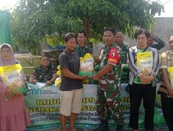 Beras SPHP Bulog Diserbu Warga Kecamatan Semen, Koramil 0809/22 Ramai Antrean