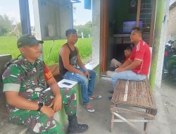 Babinsa Kelurahan Tosaren Imbau Warga Jaga Kondusivitas Menyambut HUT ke-80 RI